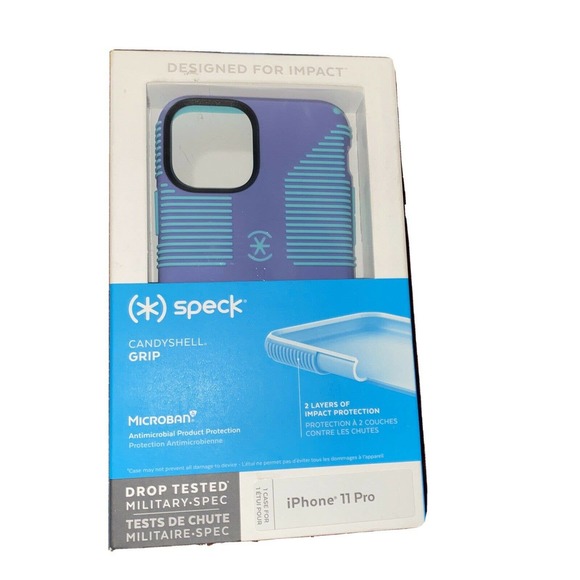 Speck CandyShell Grip Case for iPhone 11 Pro - Wisteria Purple/Mykonos Blue NWT - Picture 1 of 7
